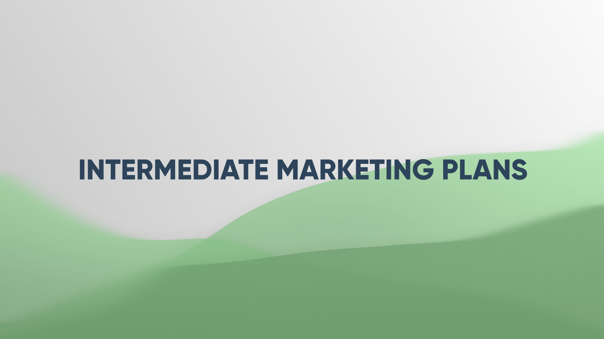 Intermediate Marketing Plans